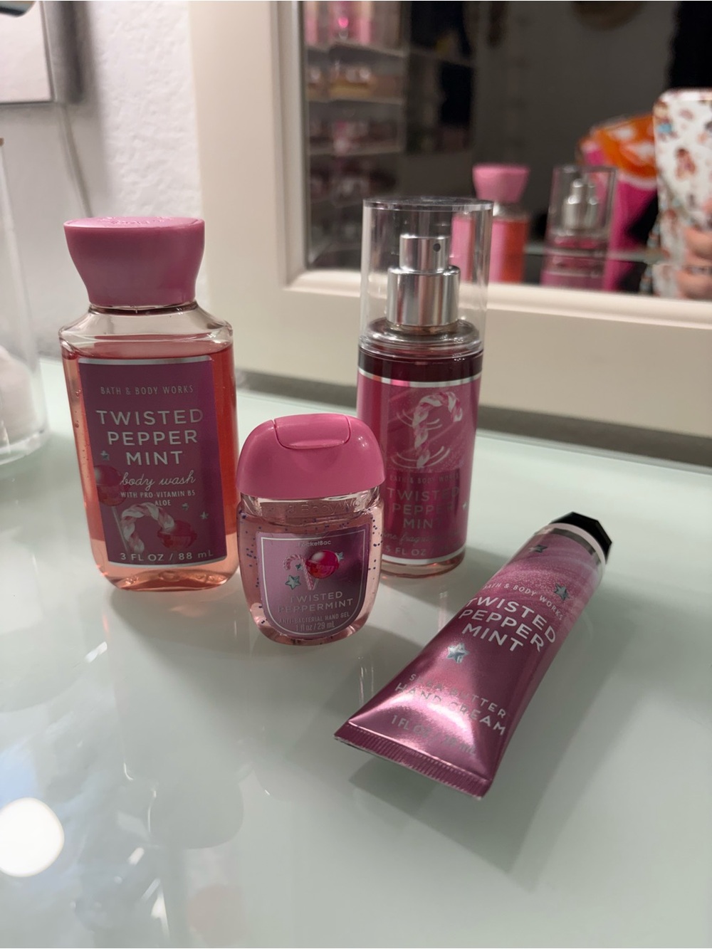 Bath & Body Works Twisted Peppermint Travel Body Care Bundle Set